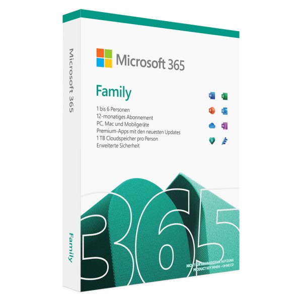 Microsoft Office 365 Family | per PC/Mac/Dispositivi mobili