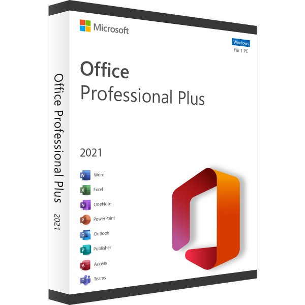 Microsoft Office 2021 Professional Plus | per Windows 1 - 5 dispositivi